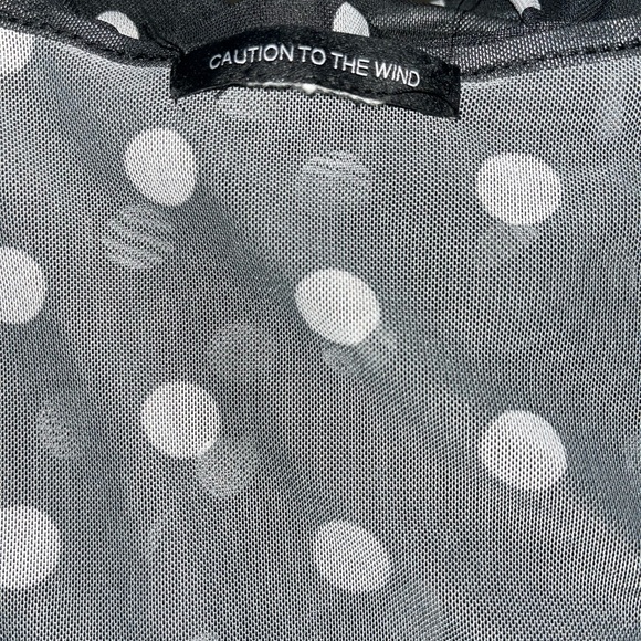 NWOT Adorable black and white polka dot dress - Picture 7 of 7
